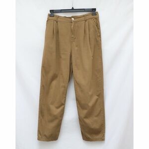 Mango brown women's pants casual slouchy straight leg size 6 trendy comfy